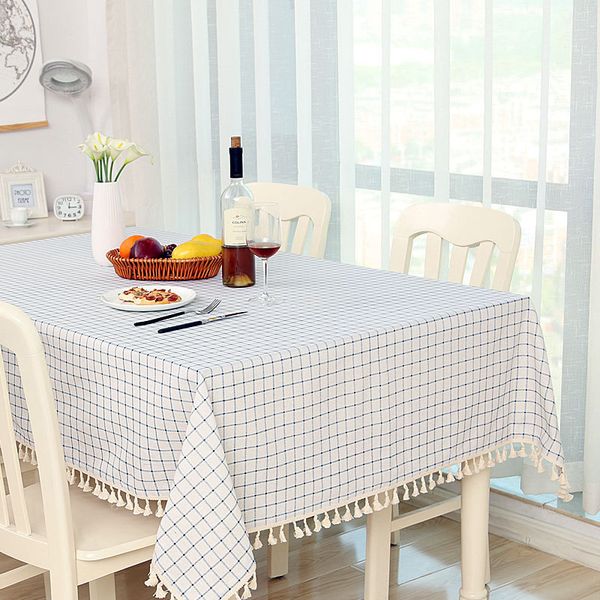 

cotton and linen dining table round waterproof anti-scald oil-soft anti-scalding environmental friendly coffee tablecloths