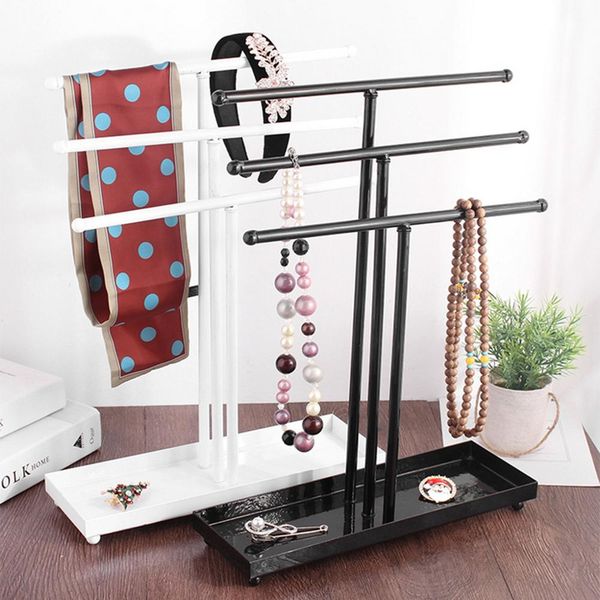 

metal 3 tier tablebracelet & necklace jewelry necklace organizer display tree jewelry holder organizer, Pink;blue