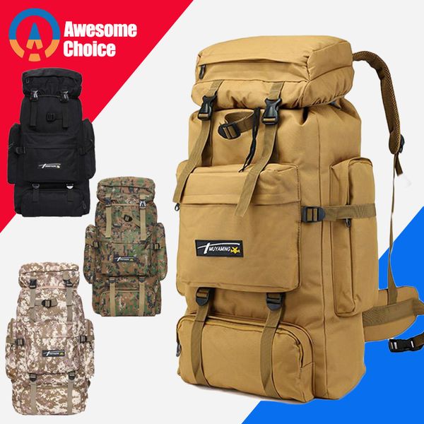 

70l outdoor backpack molle tactical backpack rucksack sports bag waterproof camping hiking for travel