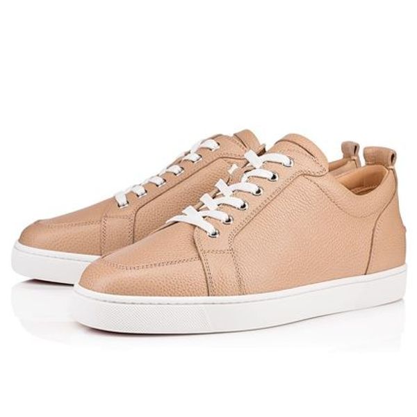

original box] gift brand bottom red soles men sneakers low shoes rantulow junior flat men geunine leather white black outdoor trainer