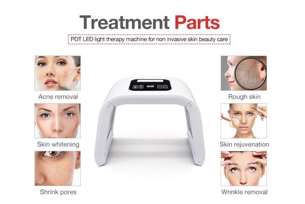 

safe red light therapy skin care device led ptherapy pdt acne freckle removal whitening pn beauty machine 7 colors home use