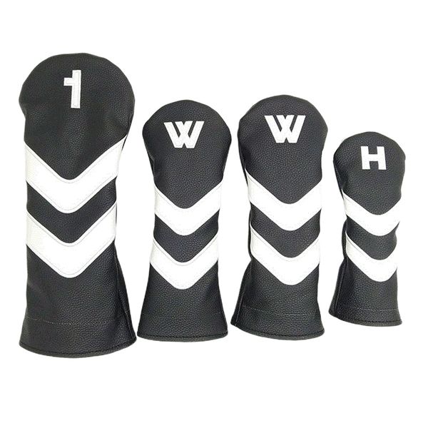 

4pcs waterproof golf head cover driver fairway wood covers protector sleeves