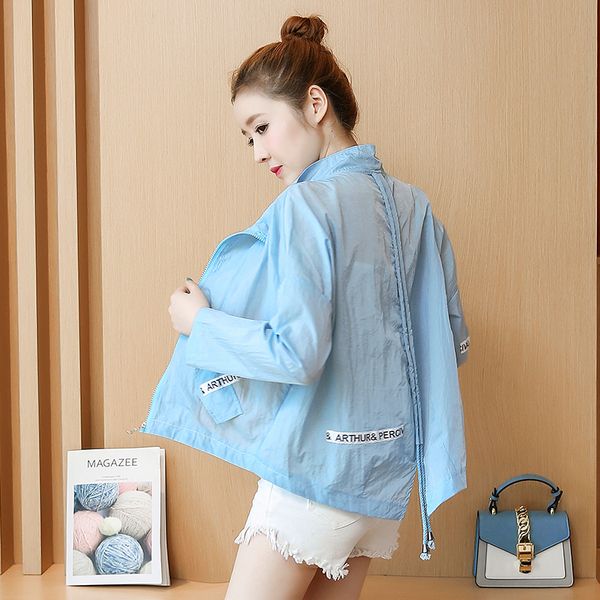 

2019 new women sunscreen jacket coat for autumn female casual letter pattern coat slim windbreaker pockets vintage lady outwear, Black;brown