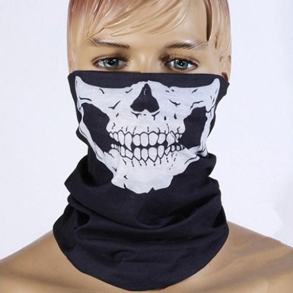

express 100pcs/lot skeleton skull bandana seamless multi-function outdoor headscarf cycling headband halloween, Black