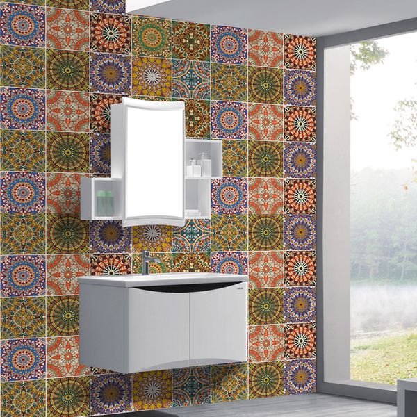 

20 x 20cm wall mirror mosaic pattern sticker self adhesive home window door decals wall murals film dust proof