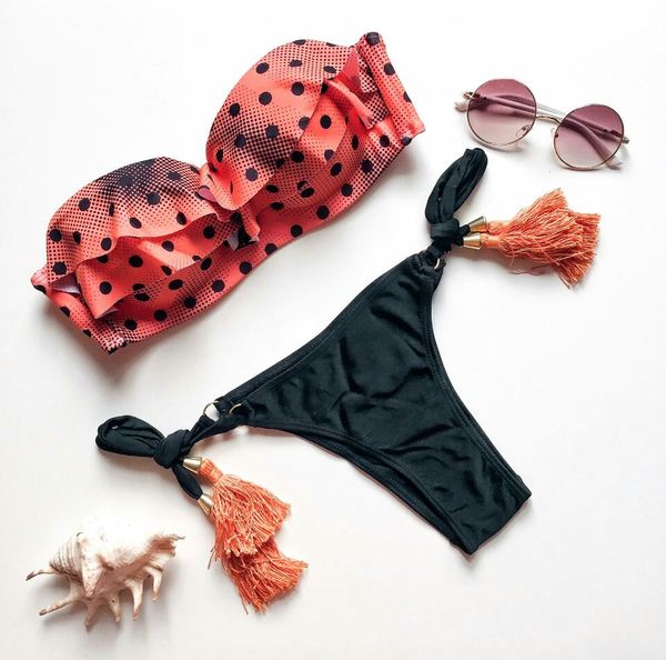 

bandea push up swimsuit women swimwear brazilian bikini set print bathing suit halter bikinis women 2019 biquini mujer
