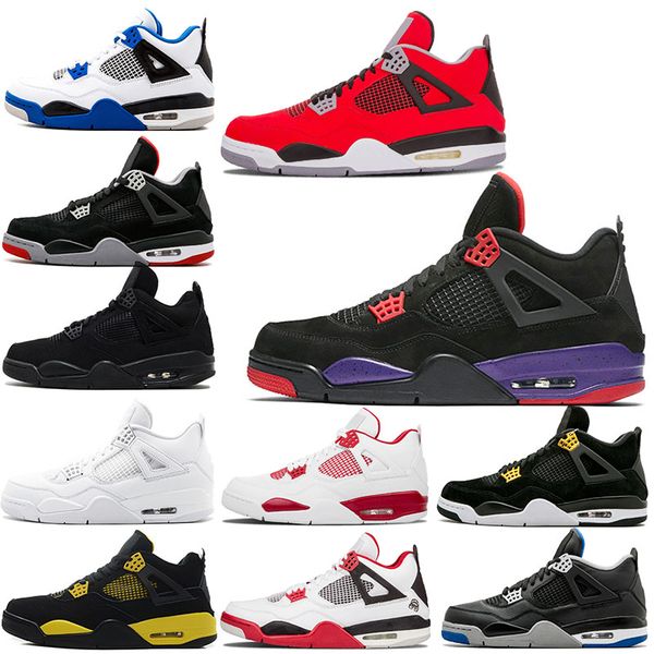 Großhandel Nike Air Jordan Retro 4 Raptors 4s Herren Basketball Schuhe IV Designer Sneakers Schwarze Katze Stiere Fire Red White Cement Thunder Air Jordan 89 | Herren (Männer) Training Schuhe Jordan 89
