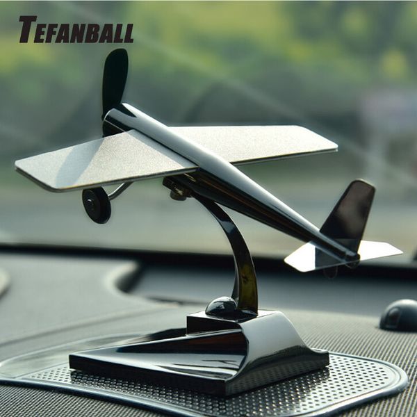 

tefanball solar car decoration energy aircraft model ornaments plane decoration car styling solar powered aircraft kit