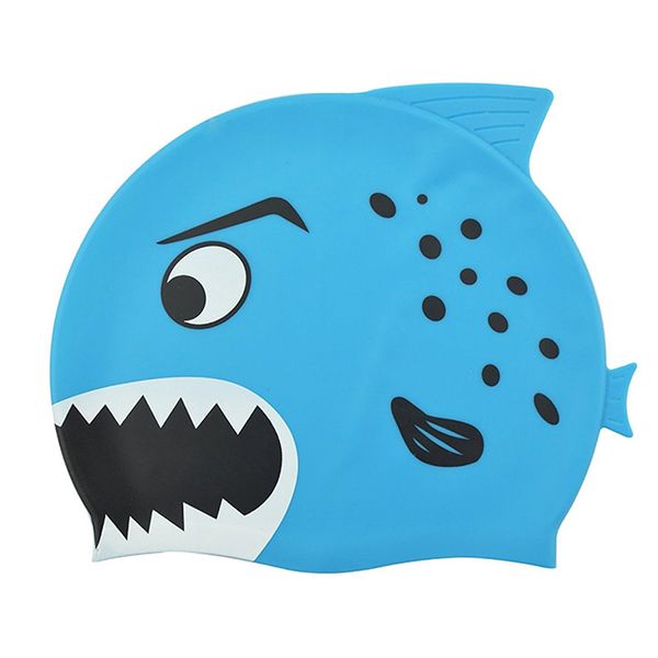 

дети мультфильм рыба-образного бассейн cap водонепроницаемого анти-скольжение высокие упругие дети да зуй ша рыба силиконовый бассейн cap