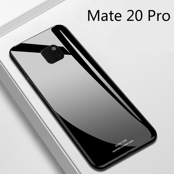 

Для Huawei Mate 20 10 Pro Case Роскошный Глянцевый Закаленное Стекло Мягкая Силиконовая Рамка Противоударный Твердый Переплет