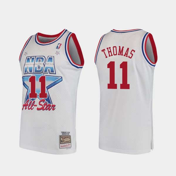 2020 Men Youth Detroit Pistons 11 Isiah Thomas Jersey Swingman Navy