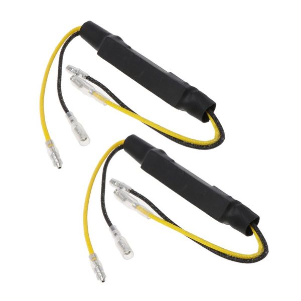 

2pcs motorcycle led turn signal light decoders single resistance decoder 2 heat resistant lines