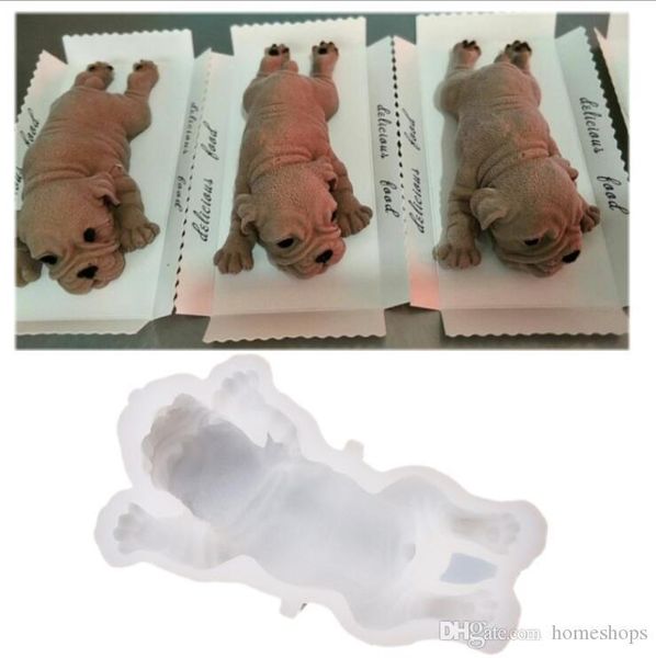 

1pcs cute dog silicone mold mousse cake 3d shar pei mould ice cream pudding blast chilling tools fondant decoration