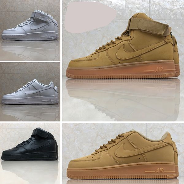 

2020 new forces men women low cut one 1 shoes all white black dunk forced 1s sports shoes classic af fly trainers move