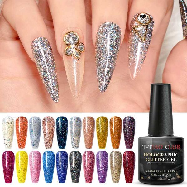 

t-tiao club glitter gel nail polish 8ml soak off uv gel nail art varnish semi permanent varnish primer manicure lacquer, Red;pink