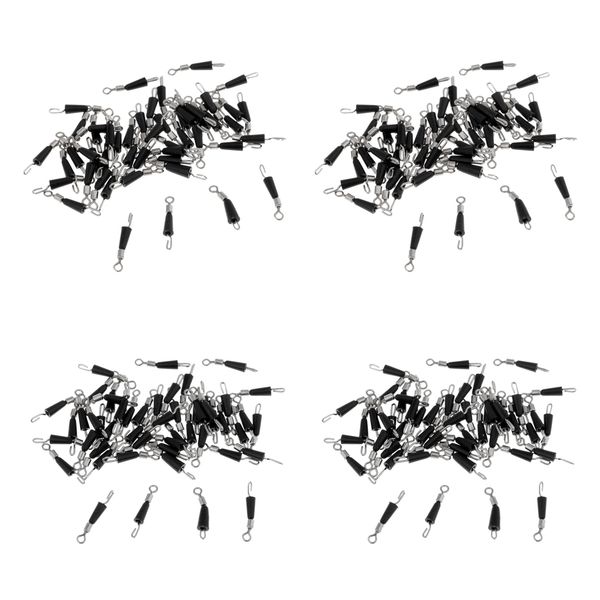 

100x metal m + 100x l fishing swivels sub-line hook fast link clip snap