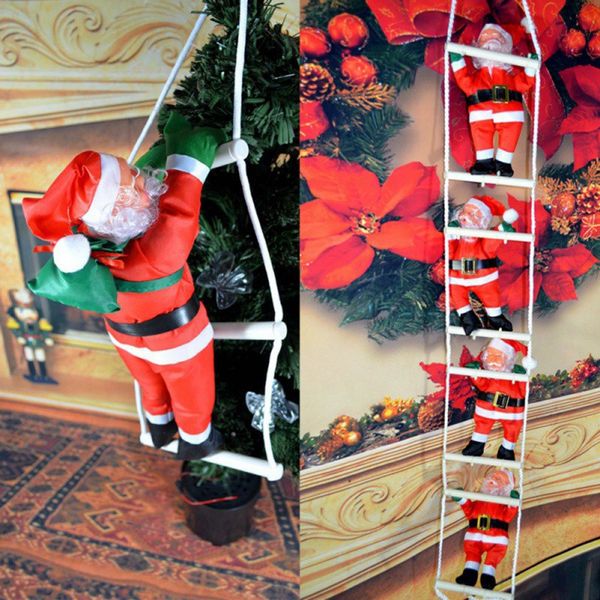 

christmashanging ornaments ladder christmas santa claus climb ladder doll tree new year decorations drop pendant