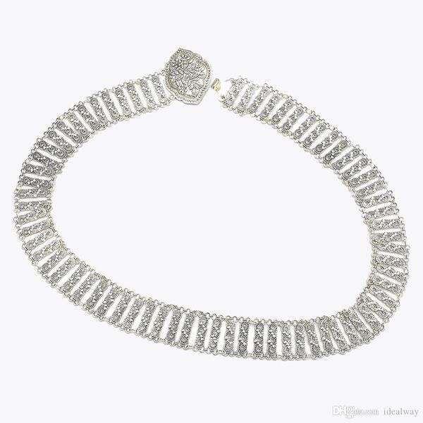

europe and the united states popular foreign trade waist chain exquisite retro carved belly dance body chain women jewelry gift, Silver