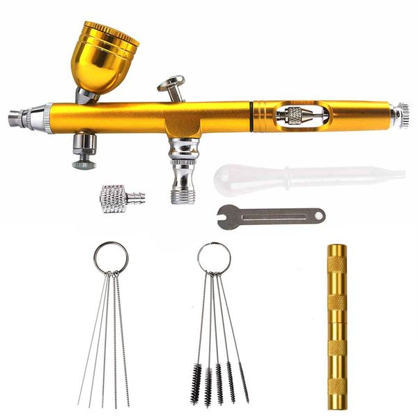 

0.2mm/0.3 nozzles airbrush 7cc cup with 11pcs set cleaning spray gun accessories cake decorating brushes for manicure air brush