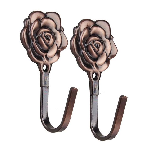 

2 шт vintage rose занавес задержан кисточкой крючки двери стены крюк античная медь