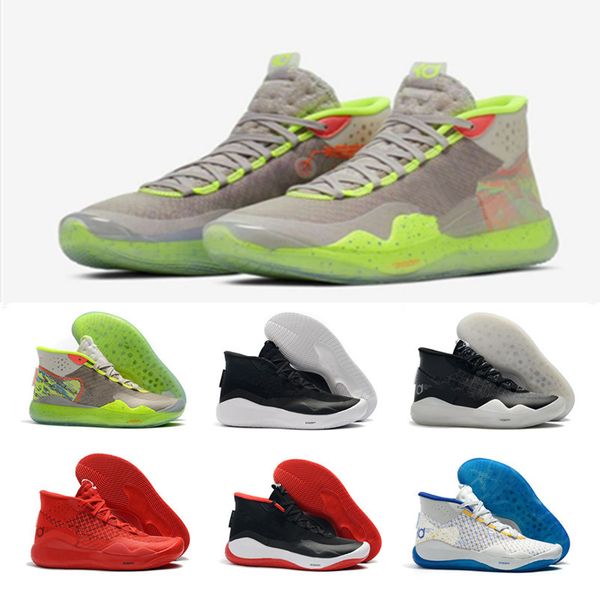 

2019 new kevin durant xii kd 12 sports basketball shoes for triple black red 12s designer athletic sneakers men women 36-46