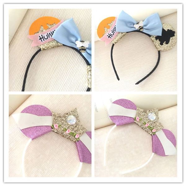 

christmas halloween cosplay headdress hoop crown sequin cat ears headband cartoon little bee hair band for girls women hair accessories, Slivery;white