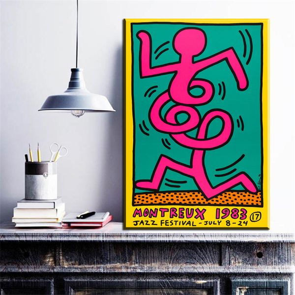 

modern abstract canvas art keith haring canvas oil art painting canvas pictures for livingroom bedroom decoration 191006