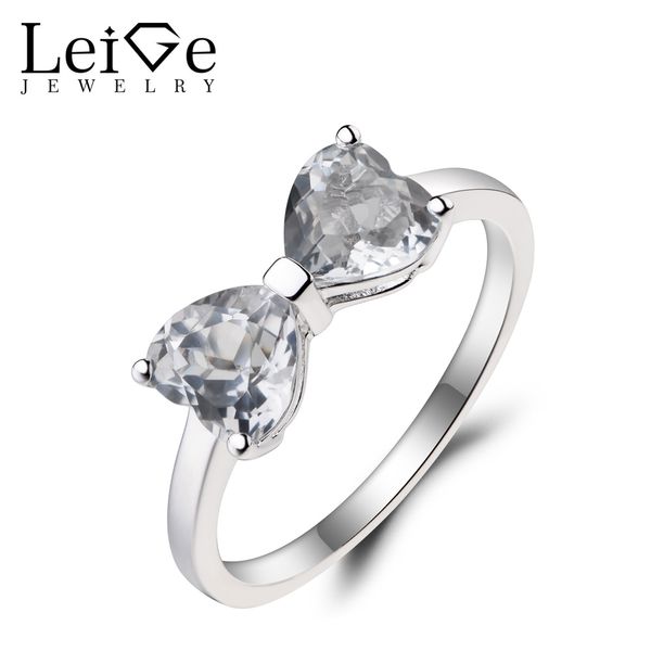 

leige jewelry natural white z ring november birthstone promise rings solid 925 sterling silver heart cut gemstone for her, Golden;silver
