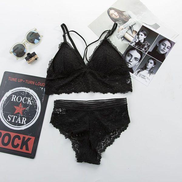

women lace bra set padded push up lace bras and brief set, Red;black
