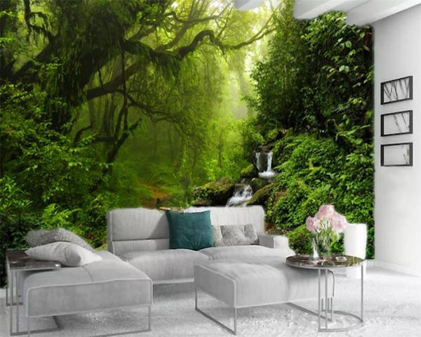 

custom any size 3d wallpapers landscape of dreamy green forest landscape indoor tv background wall decoration mural wallpaper