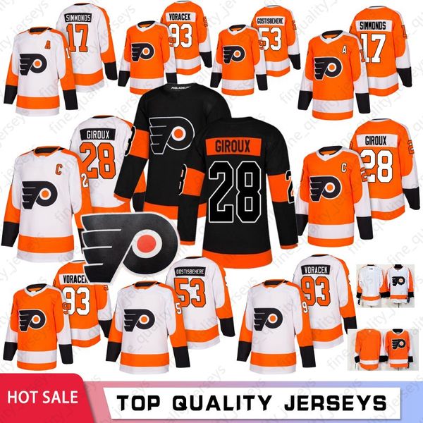 

28 Claude Giroux Philadelphia Flyers 17 Wayne Simmonds Hockey Jerseys 88 Eric Lindros 53 Shayne Gostisbehere 93 Jakub Voracek