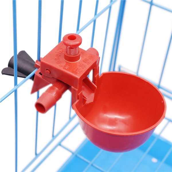 

10-100 sets chicken drinking cup automatic drinker chicken feeder plastic poultry water drinking cups easy installation