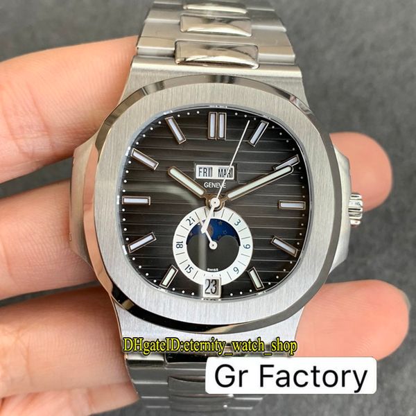 

топ-версия grf nautilus толщина-11,3 мм 5726 / 1a-001 кал.324 s qa lu 24 h автоматические мужские часы годовой календарь фаза луны 24h спорт, Slivery;brown