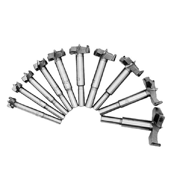 

promotion--new 10pc forstner bit set wood milling cutter window woodworking hinge hole saw cutting auger core drilling