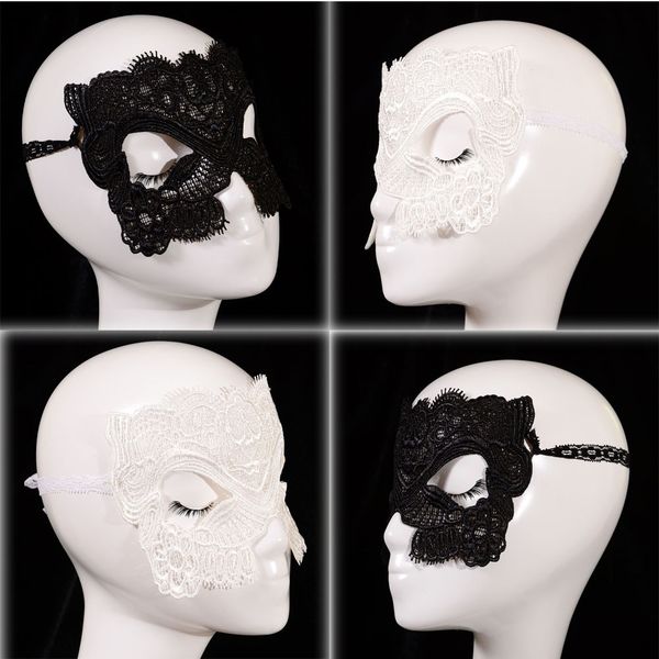 

halloween masquerade masks black white lace masks venetian half face mask for christmas cosplay party eye masks fa2785