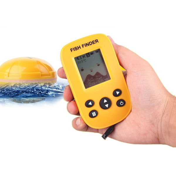 

rechargeable wireless remote sonar sensor 45m water depth high definition lcd fish fishfinder