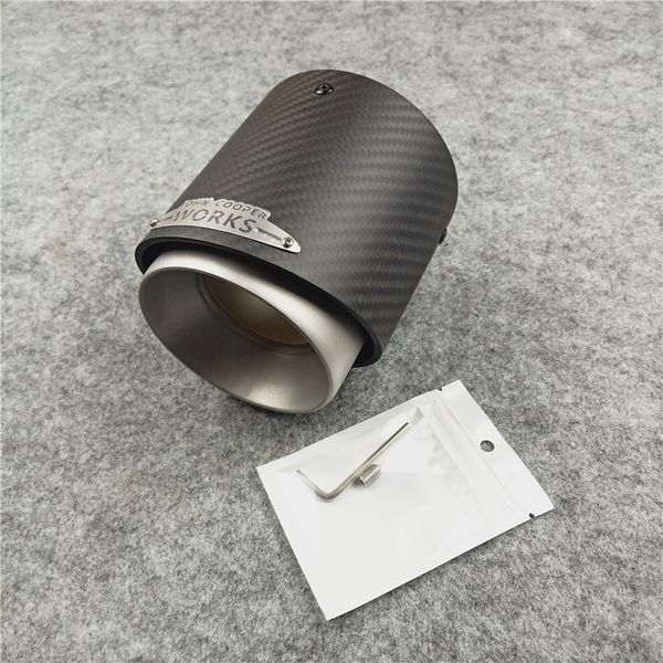 

1 pcs matte carbon mini cooper s exhaust muffler tips for r55 r56 r60 f54 f55 f56 cooper s stainless steel exhaust pipes nozzles