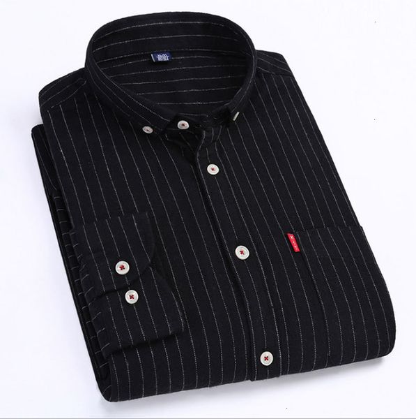 

quality retro brand men shirt male dress shirts men's casual long sleeve business formal striped shirt camisa social masculina, White;black