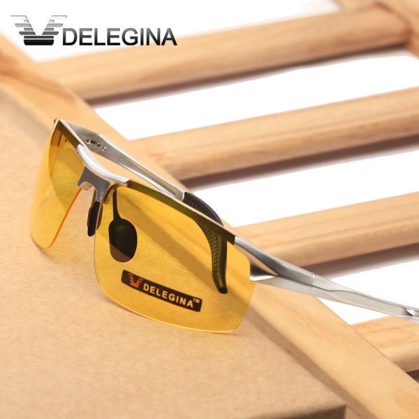 

роскошные ночные вождения очки поляризованные солнцезащитные очки мужчины желтый рыбалка очки бренд дизайнер уф-защита, White;black