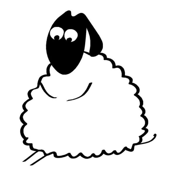 

15*13.2cm sheep sticker decal cute and interesting fashion sticker decals vinyl car wrap decor decals