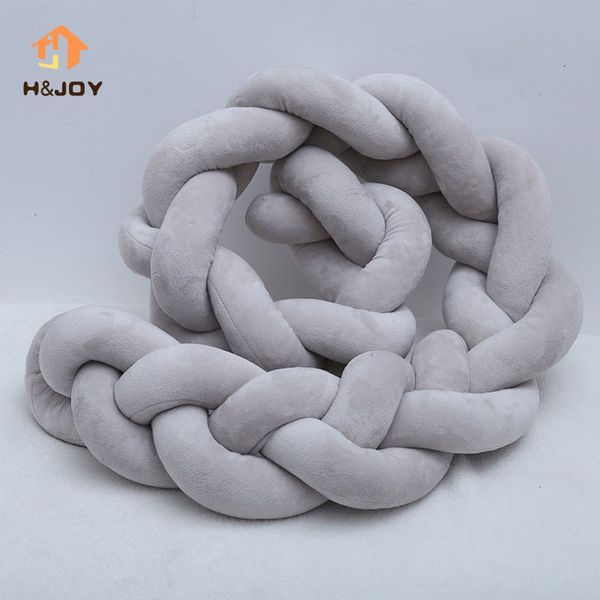 

nordic style kids decoration long knotted braid pillow decorative pillows sofa cushion home decor baby bed bumper in the crib