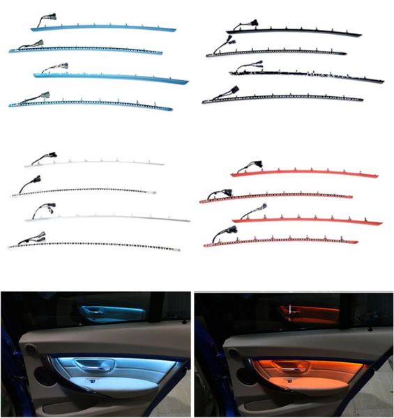 

4pcs led ambient lights for f30 / f31 interior door panel decorative trims lamp atmosphere light lighting upgrade kit