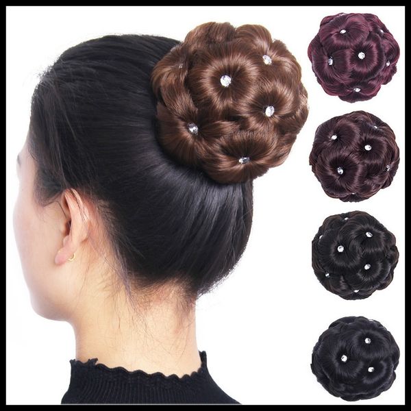 Chignon Wig Synthetic Hair Piece Braided Chignon Clip In Hair Bun
