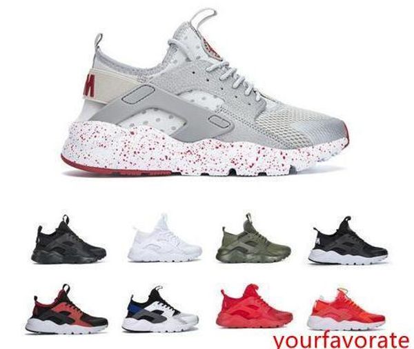 

designs 2019 huarache 4 run mens running shoes chaussures huarache ultra triple women black white trainers ultra breathe shoes