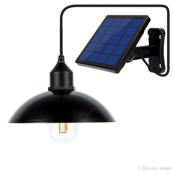 

garden solar light retro bulb chandelier solar powered pendant light with 16ft cord solar lamp hanging for outdoor cafe