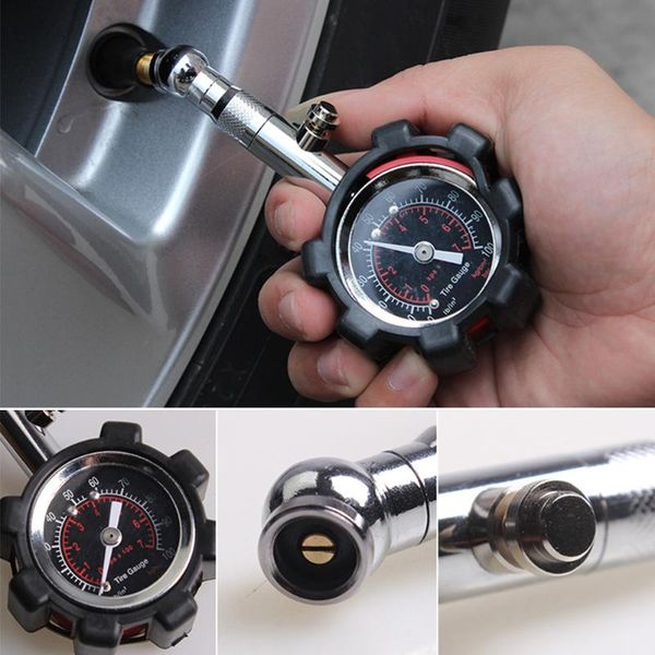 

multifunctional accessories reset function high accuracy metal emergency large dial motorcycle tire pressure gauge car truck