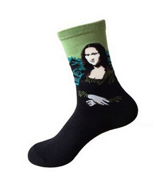 

3d ретро живописи носки xmas unisex женщины мужчины смешной новизна starry night vintage christmas смешной подарок носки dropshipping, Black;white
