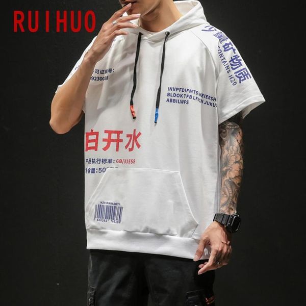 

ruihuo 2020 new letter pullover hoodies men hip hop fashion men hoodies sweatshirts streetwear hooded sweatshirts m-5xl, Black