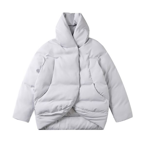 

autumn winter stand collar 2019 gothic thick warm irregular jacket female down cotton padded coat women parka feminina a260, Black