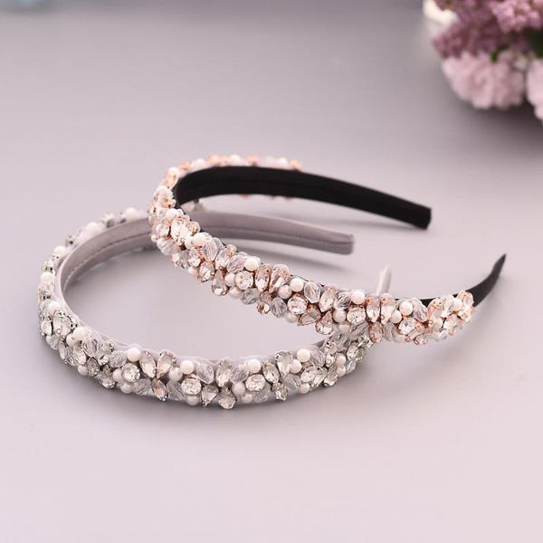 

hair accessories ueen luxurious rhinestone baroque headband crystal wedding white bridal tiara crown s387-fg
